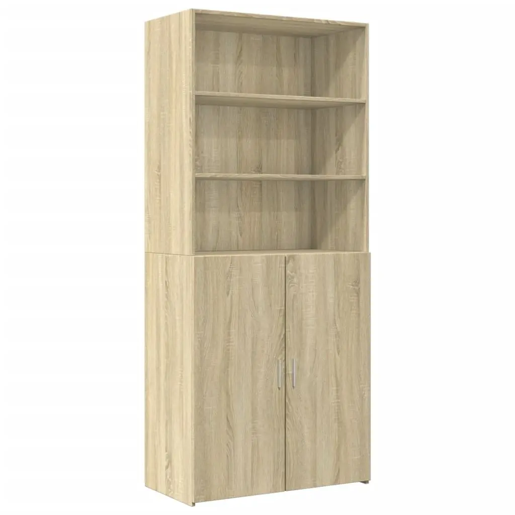 Highboard Storage Cabinet Brown Engineered Wood Living Room Bedroom 80 x 42.5 x 249 cm
