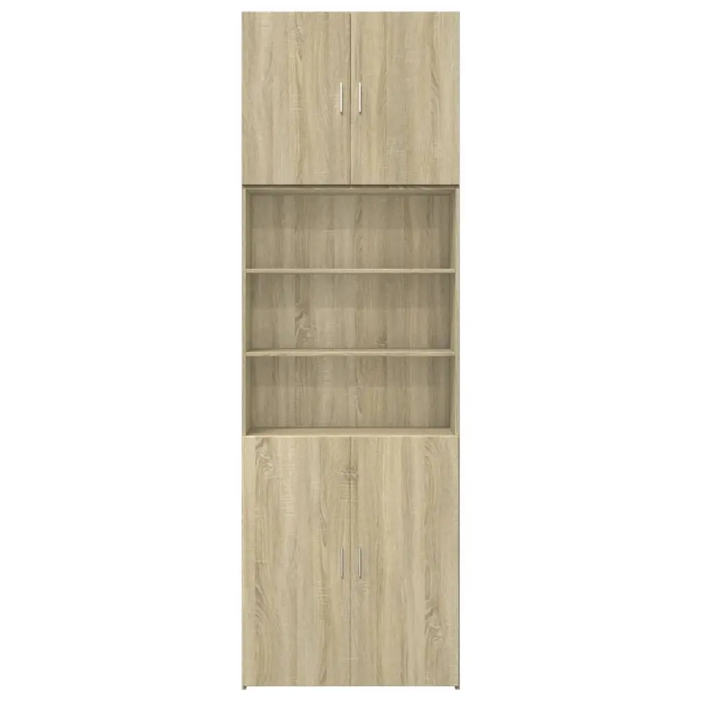 Highboard Storage Cabinet Brown Engineered Wood Living Room Bedroom 80 x 42.5 x 249 cm