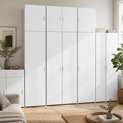 Specifications of the White Highboard Storage Cabinet 80x42.5x249cm