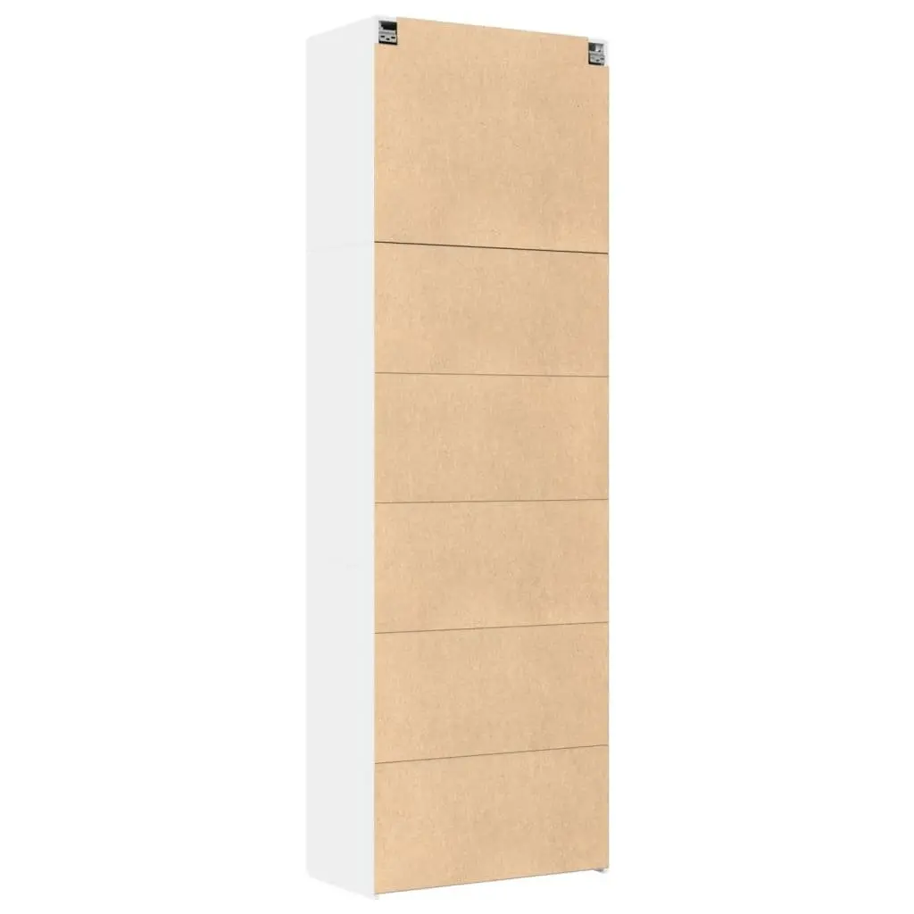 Highboard Storage Cabinet for Living Room Bedroom Hallway 80x42.5x249cm Engineered Wood White