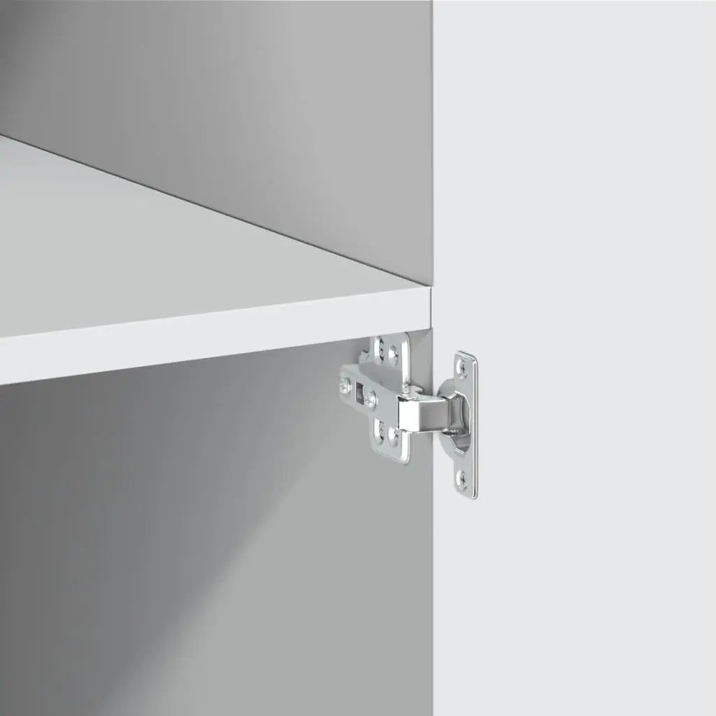Highboard Storage Cabinet for Living Room Bedroom Hallway 80x42.5x249cm Engineered Wood White
