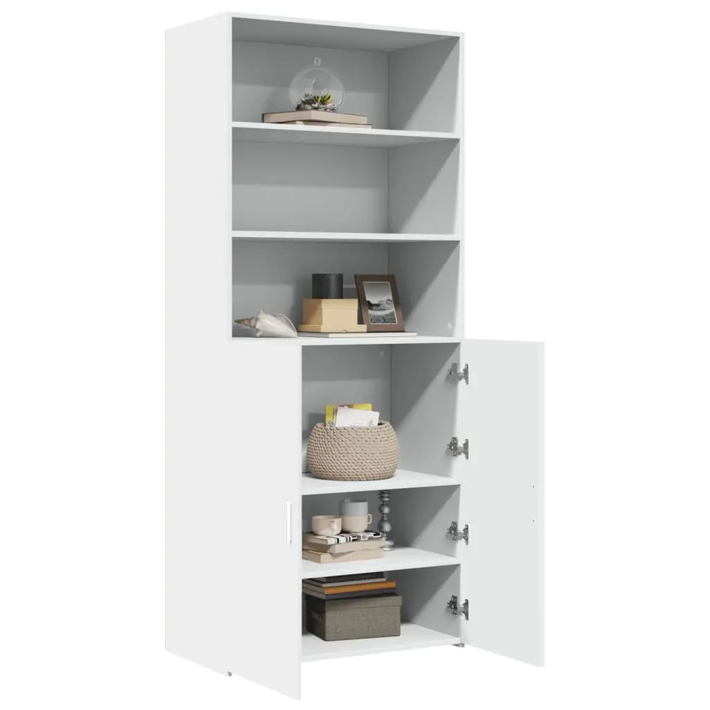 Highboard White 80x42.5x185cm Storage Unit