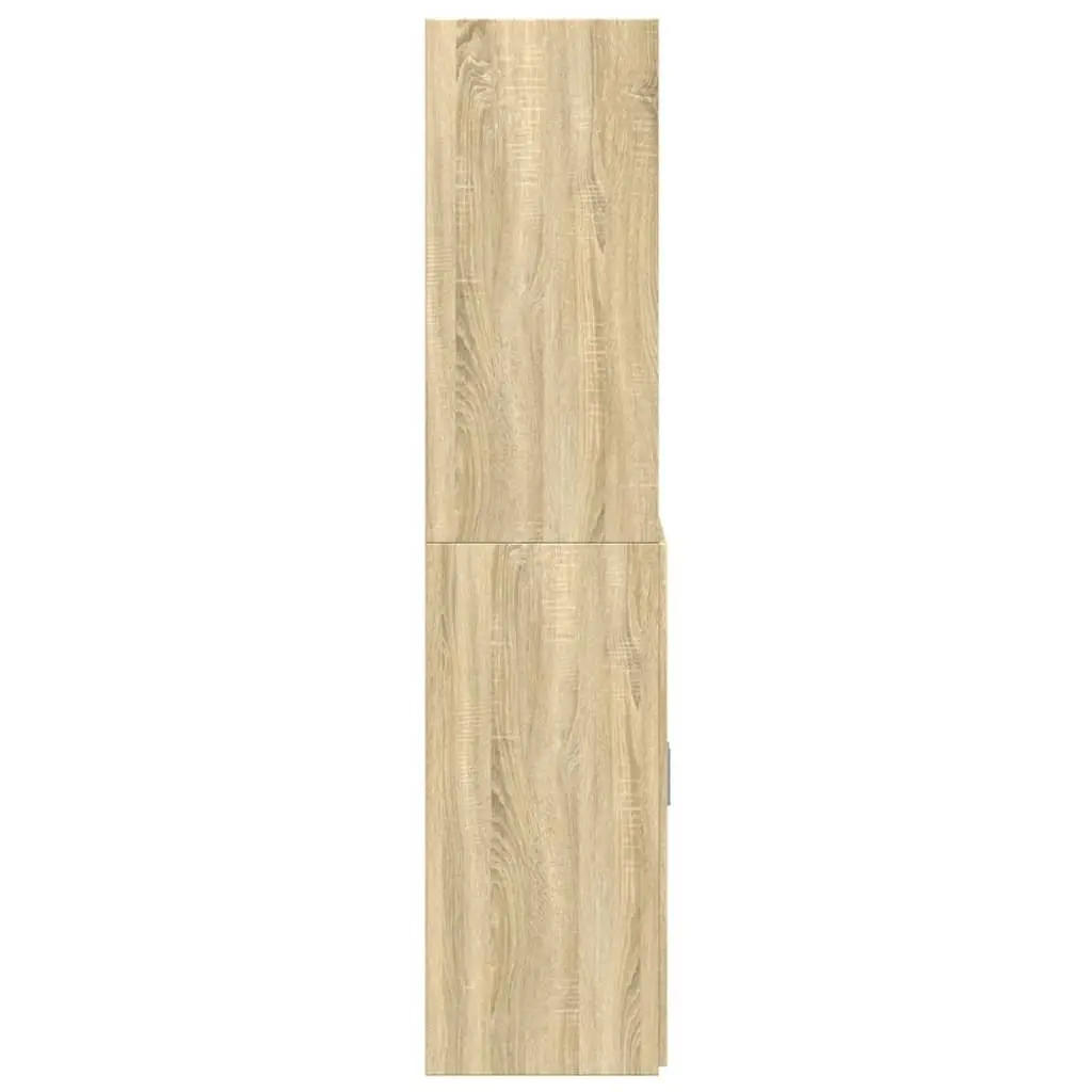 80x42.5x185cm Brown Engineered Wood Highboard Cabinet