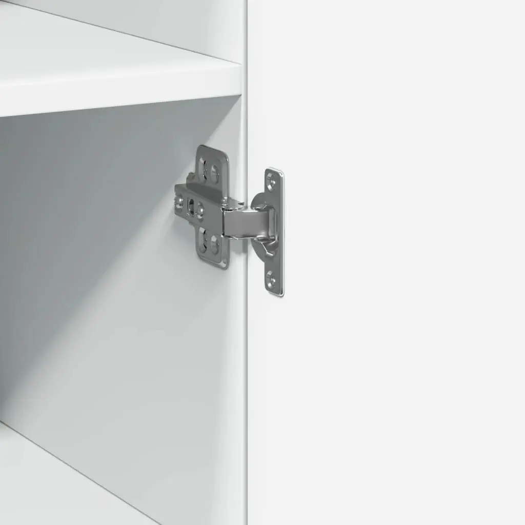 Highboard Storage Cabinet for Home 30x42.5x185cm Engineered Wood White Sideboard Shelves