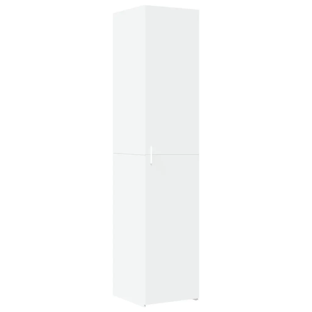 Highboard Storage Cabinet for Bedroom Living Room 40 x 42.5 x 185 cm Engineered Wood White