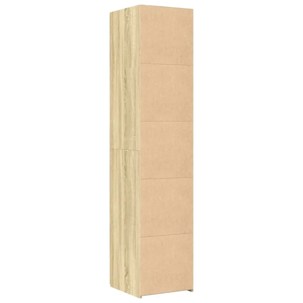 Highboard Storage Cabinet Brown Engineered Wood Sideboard Bedroom Living Room