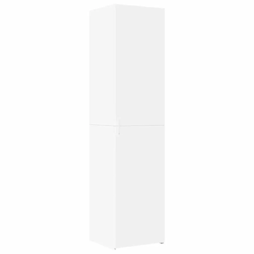 White Highboard Storage Cabinet 45x42.5x185cm Engineered Wood Sideboard Bedroom