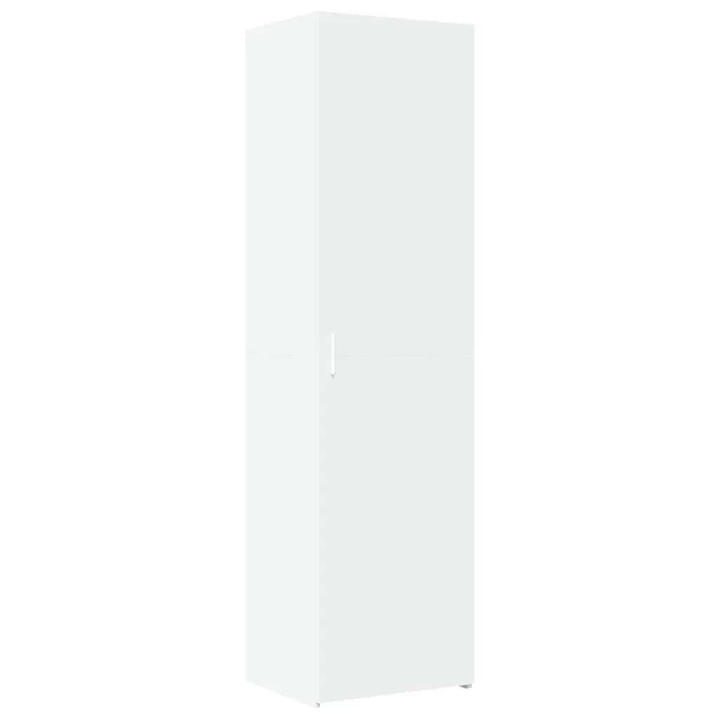 White Highboard Storage Cabinet for Living Room Bedroom Hallway 50x42.5x185cm Engineered Wood