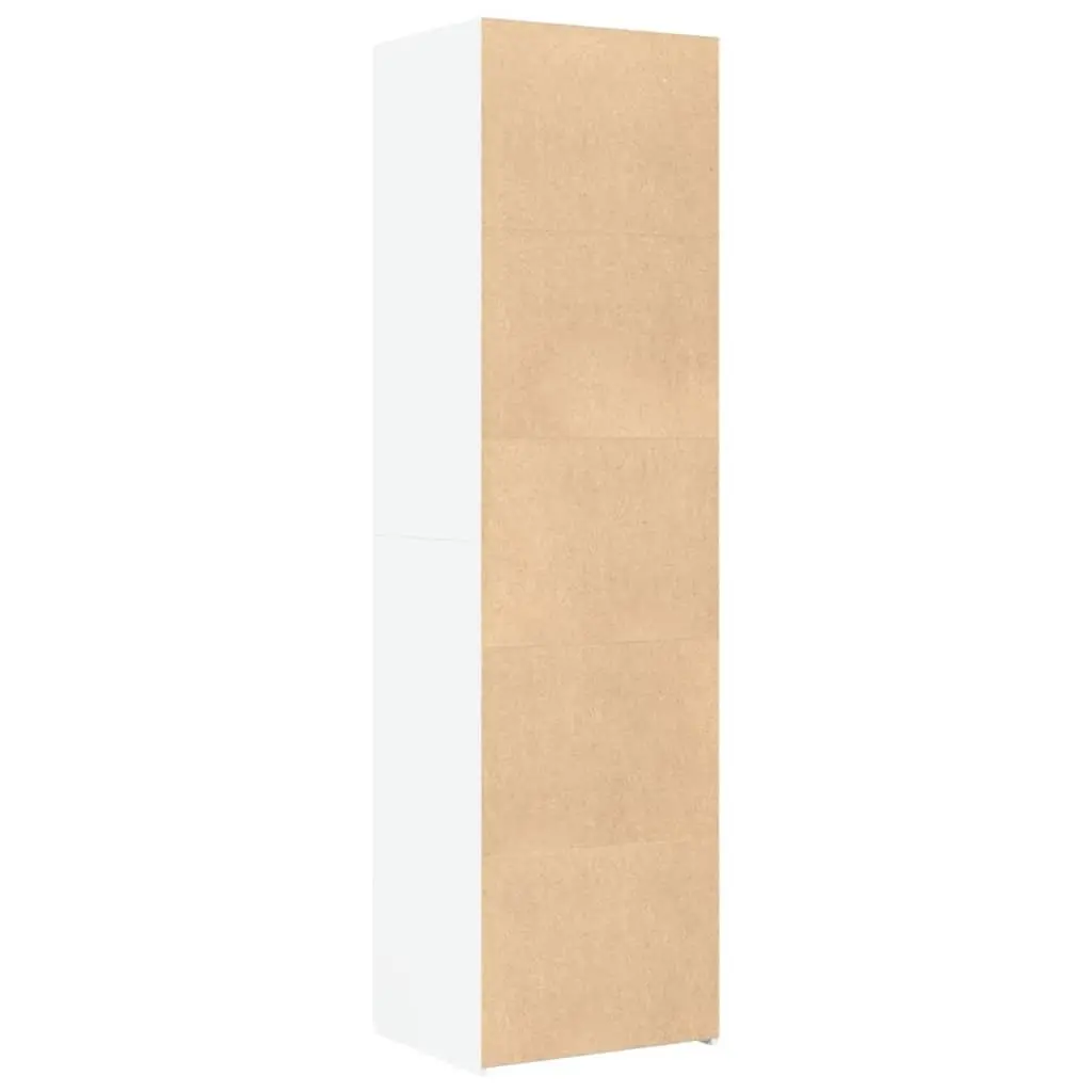 White Highboard Storage Cabinet for Living Room Bedroom Hallway 50x42.5x185cm Engineered Wood
