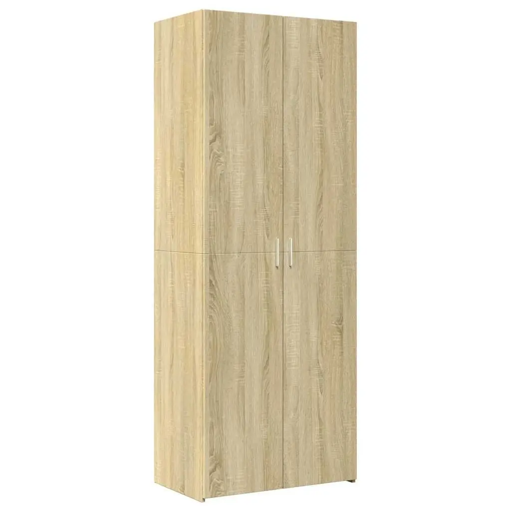 Highboard Storage Cabinet for Bedroom Living Room Brown Engineered Wood 70 x 42.5 x 185 cm
