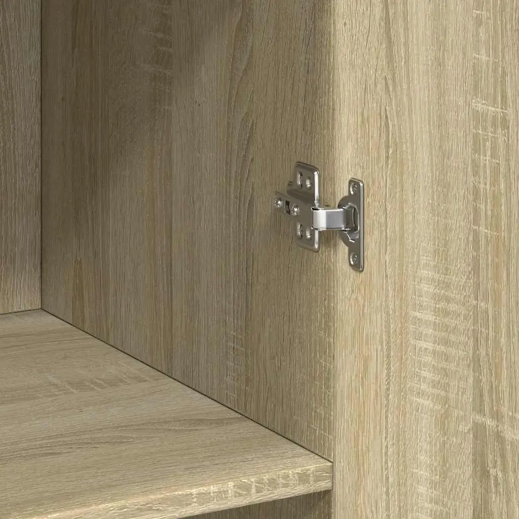Highboard Storage Cabinet for Bedroom Living Room Brown Engineered Wood 70 x 42.5 x 185 cm
