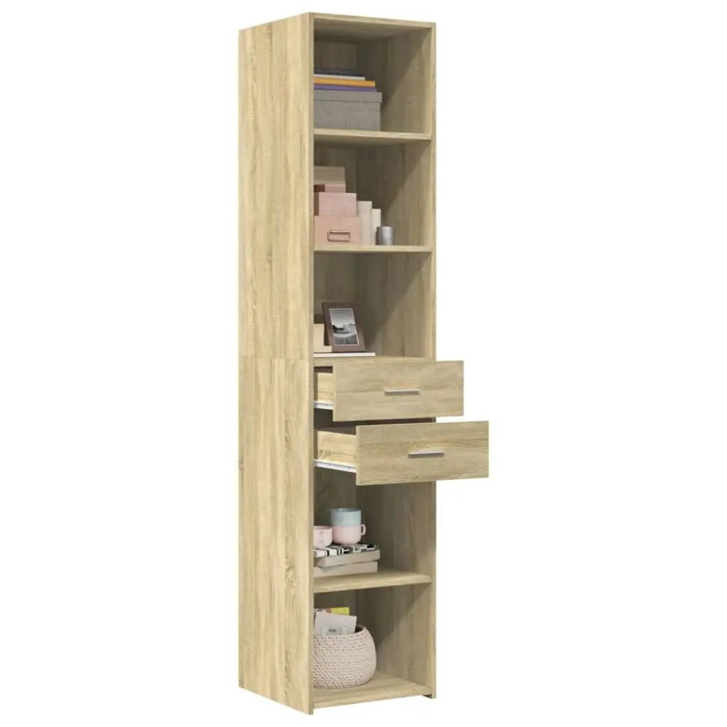 Highboard Storage Cabinet Engineered Wood for Home 40x42.5x185cm