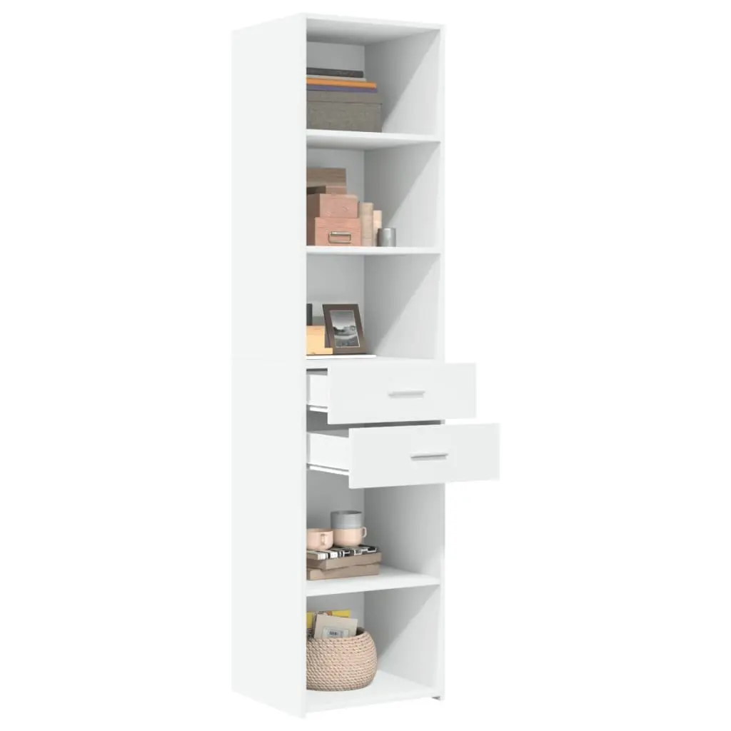 Highboard Storage Cabinet White Modern Sideboard Cupboard Engineered Wood