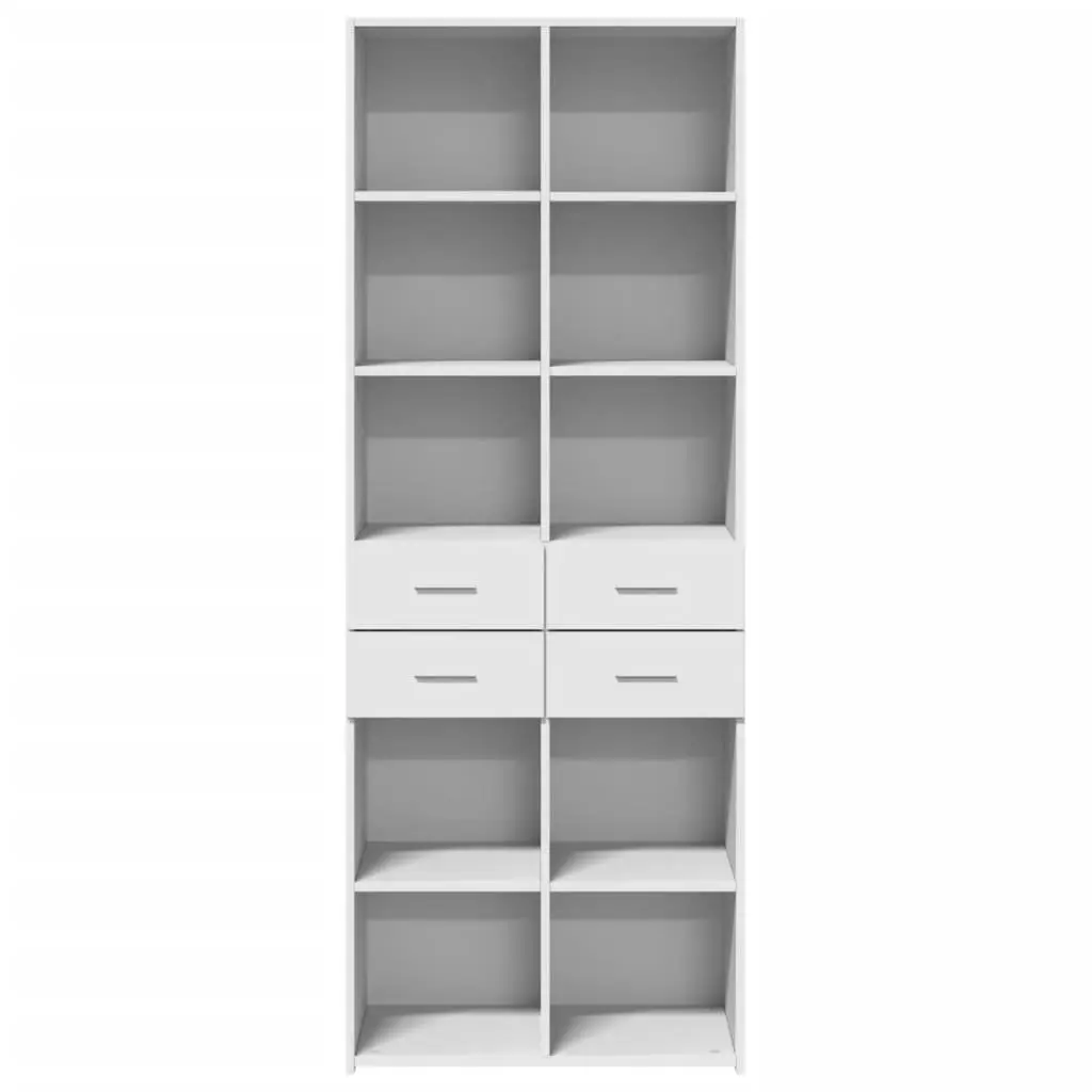 Highboard Storage Cabinet for Home 70x42.5x185 cm White Engineered Wood