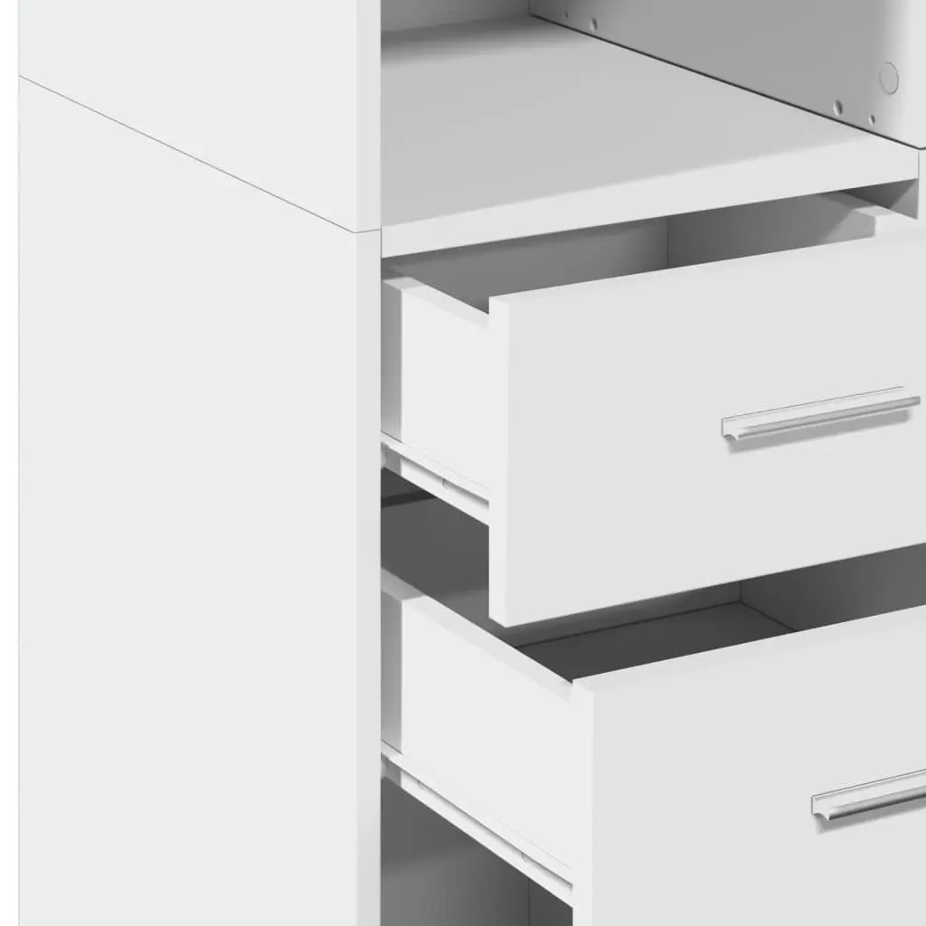 Highboard Storage Cabinet for Home 70x42.5x185 cm White Engineered Wood