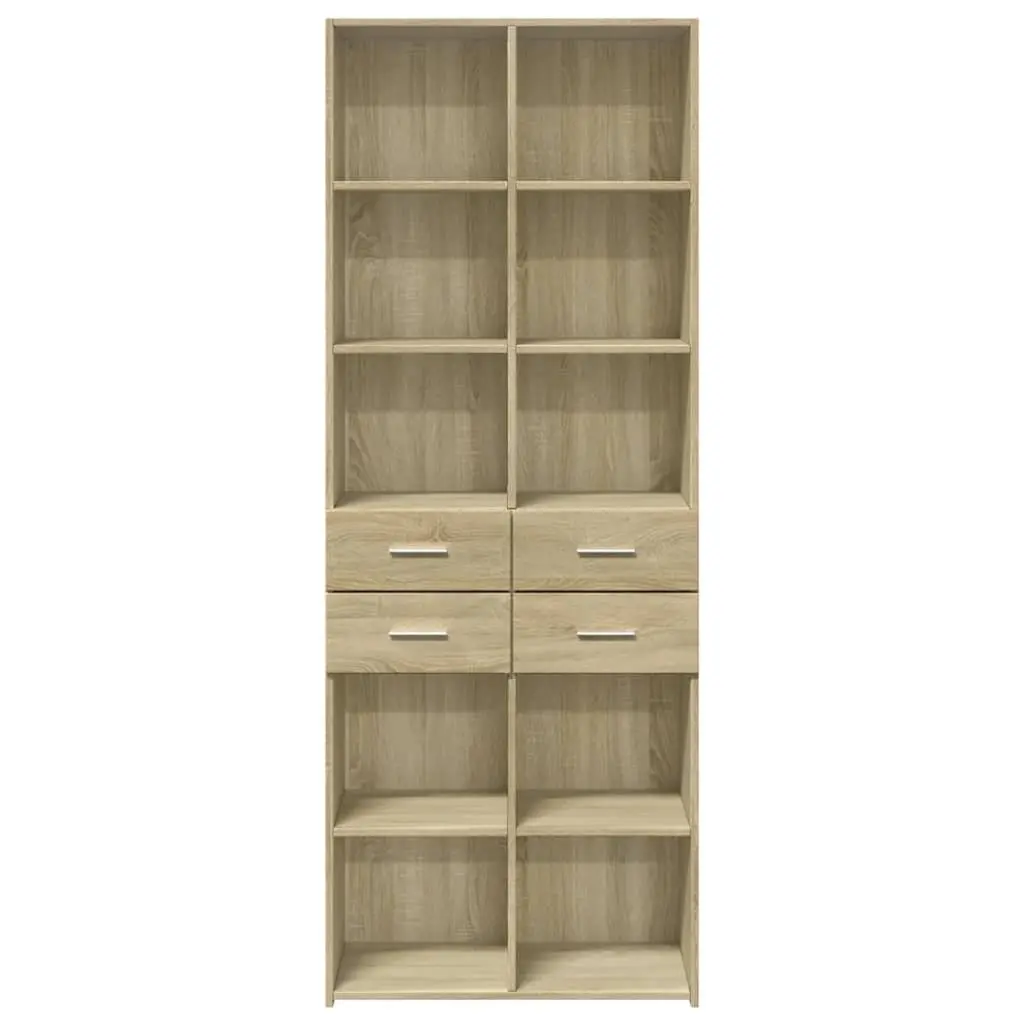 Highboard Storage Cabinet for Home 70x42.5x185cm Brown Engineered Wood Modern
