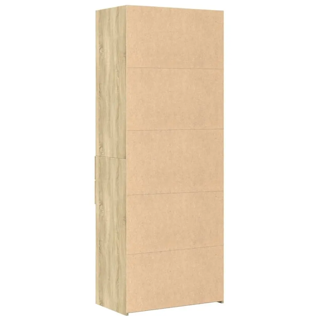 Highboard Storage Cabinet for Home 70x42.5x185cm Brown Engineered Wood Modern