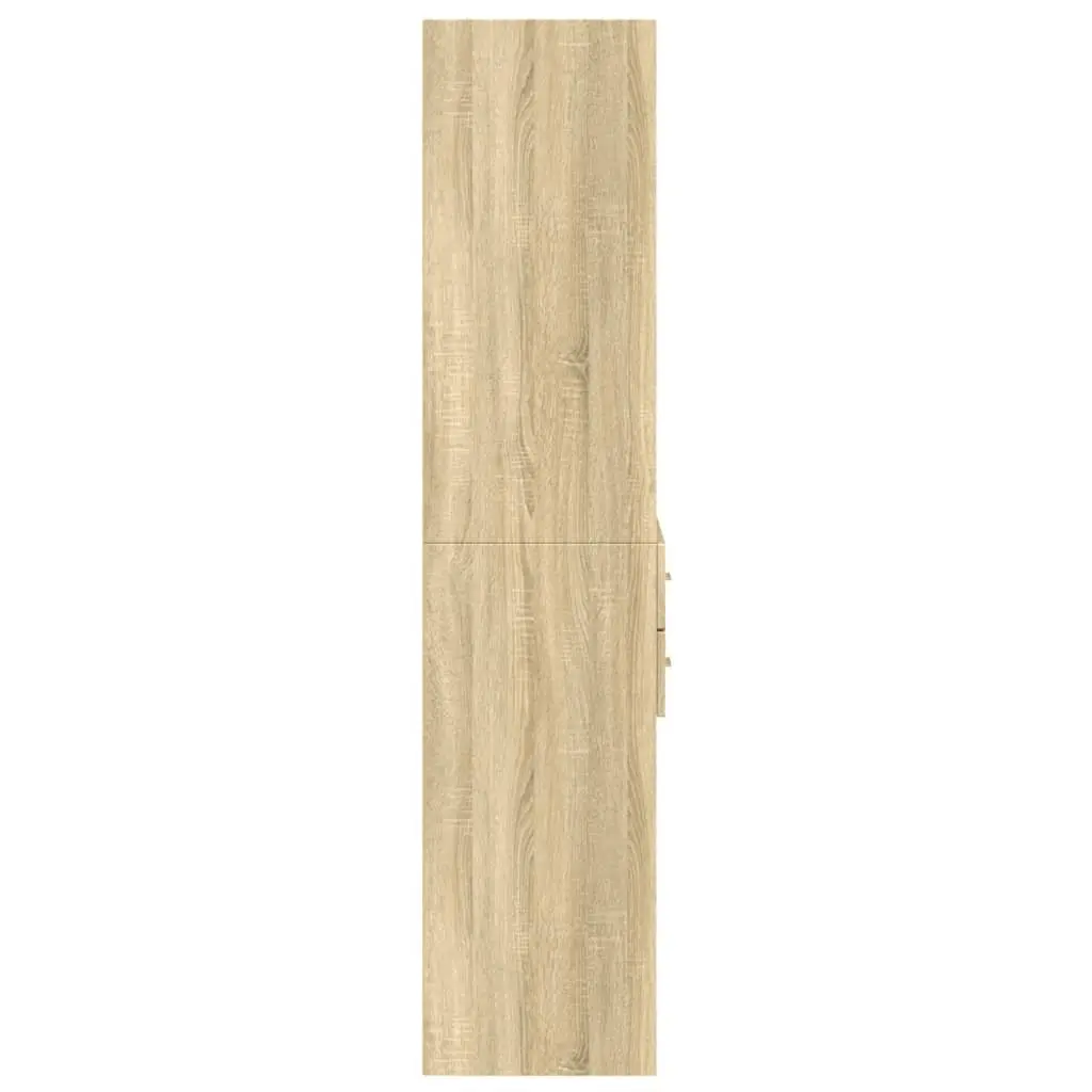 Highboard Storage Cabinet for Home 70x42.5x185cm Brown Engineered Wood Modern