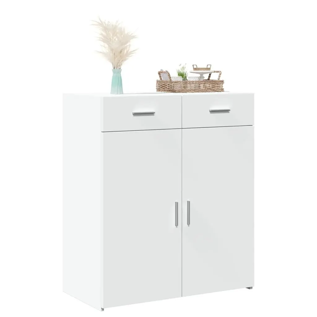 White Sideboard Cabinet for Home 80x42.5x93cm