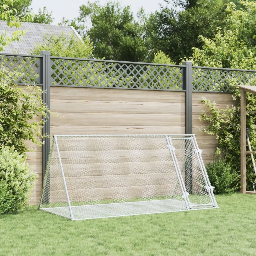 Rabbit Hutch Outdoor Galvanised Steel Small Animal Cage Enclosure 200x105x91cm