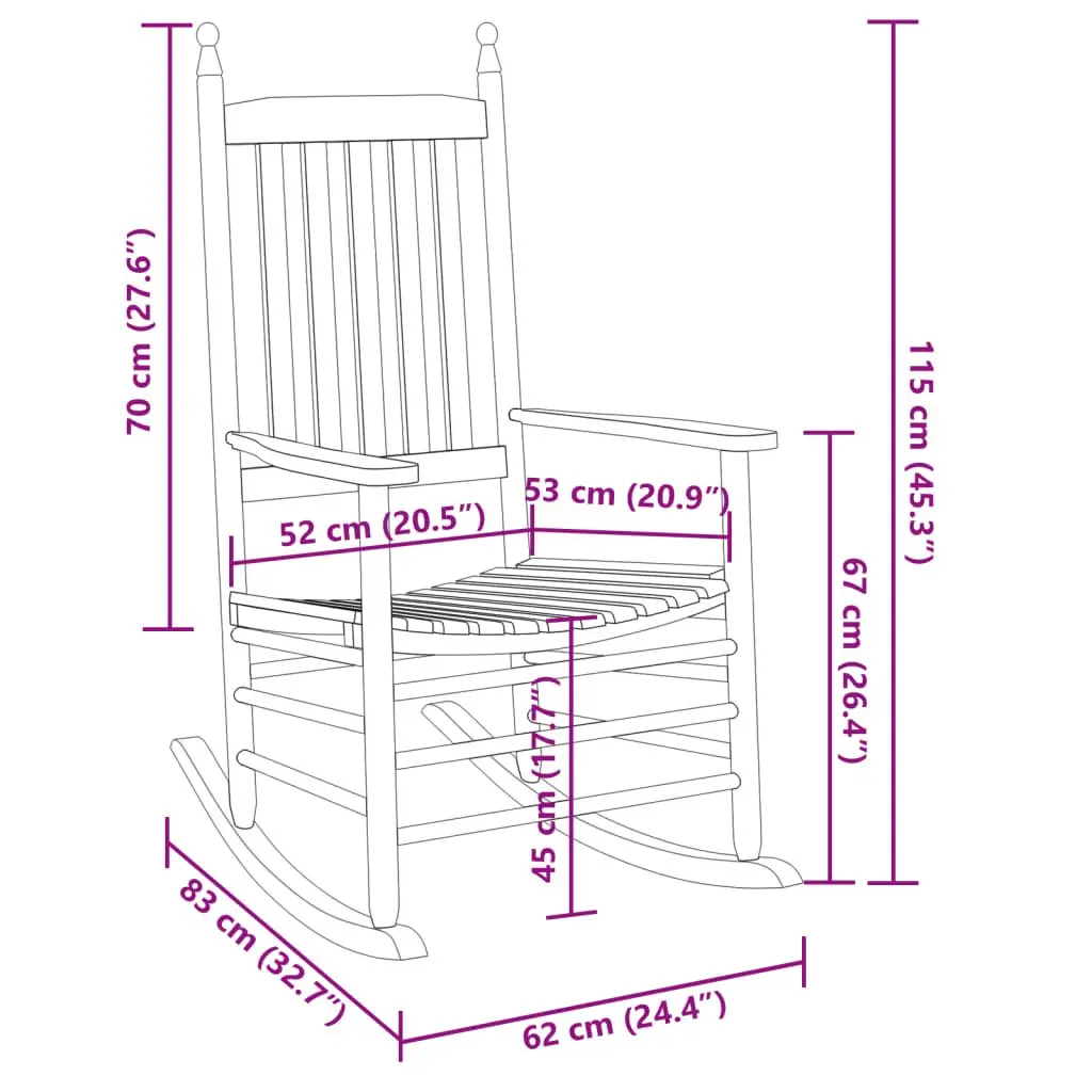 Rocking Chairs Set with Foldable Table
