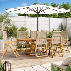 7 Piece Garden Dining Set: Dimensions and Materials Detailed