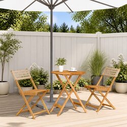 3 Piece Bistro Set Specifications: Beige Outdoor Furniture