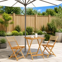 3-Piece Beige Bistro Set with Foldable Table Specifications