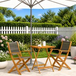3 Piece Grey Bistro Set - Dimensions and Specifications