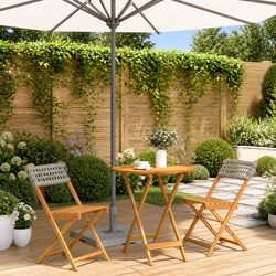 Specifications of the Grey 3 Piece Bistro Set for Outdoors