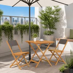 3 Piece Bistro Set Outdoor Garden Patio Furniture Chairs Table Anthracite