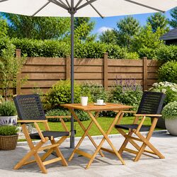 3 Piece Bistro Set: Dimensions and Features