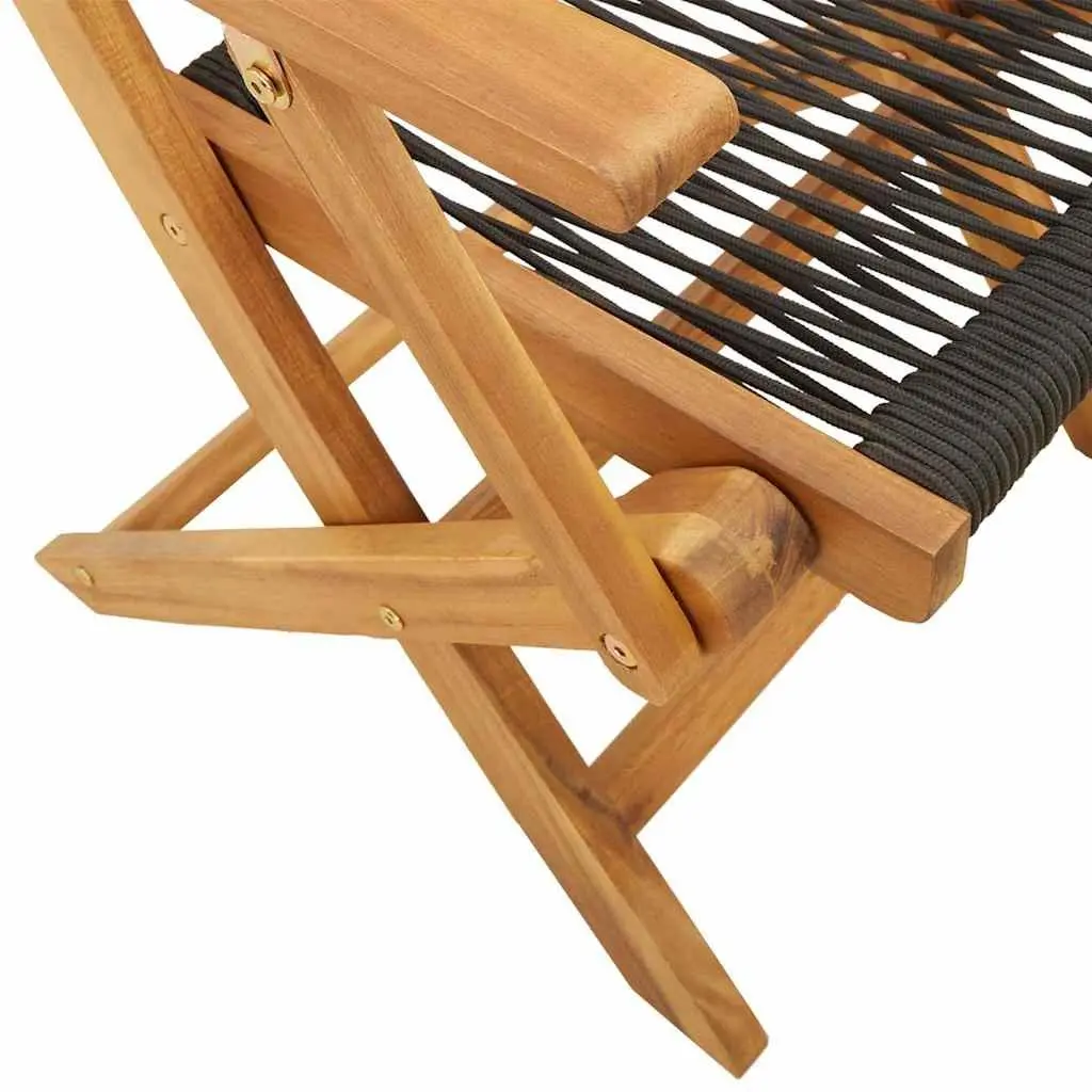 3 Piece Outdoor Bistro Set with Foldable Chairs