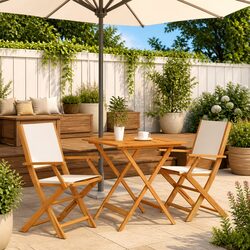 Specifications of 3 Piece White Bistro Set for Outdoors