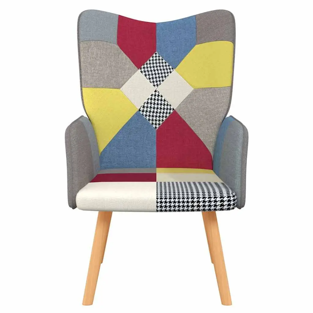 Armchair for Lounge Multicolour Patchwork Fabric Padded Foam