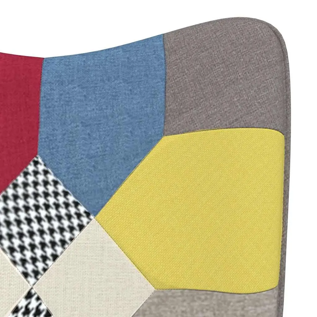 Armchair for Lounge Multicolour Patchwork Fabric Padded Foam