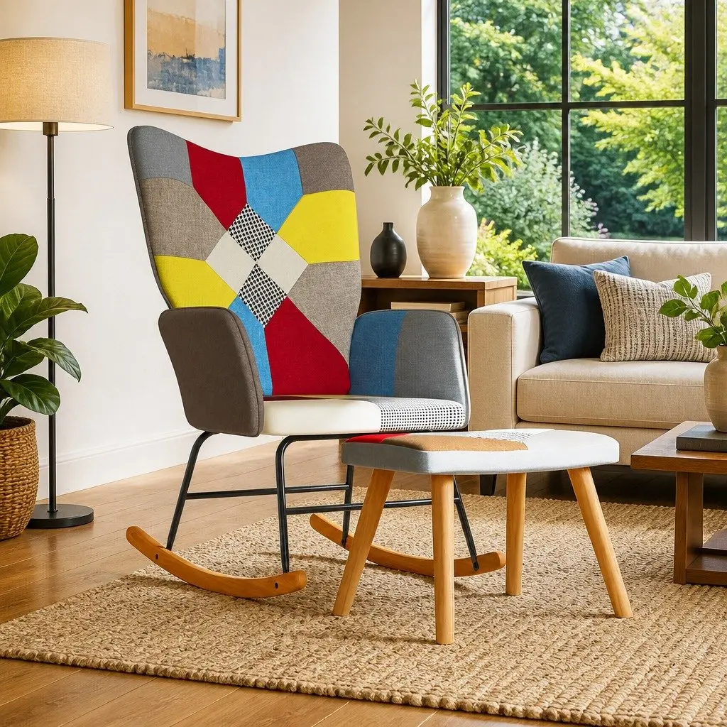 Rocking Chair with Stool Set