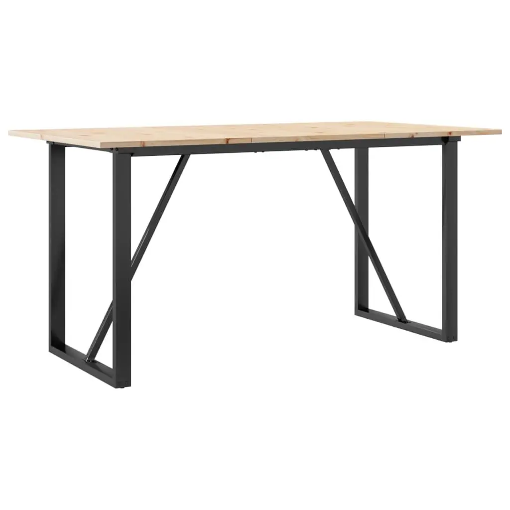 Brown Solid Pine Dining Table 160x80