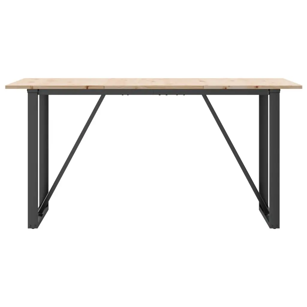 Brown Solid Pine Dining Table 160x80