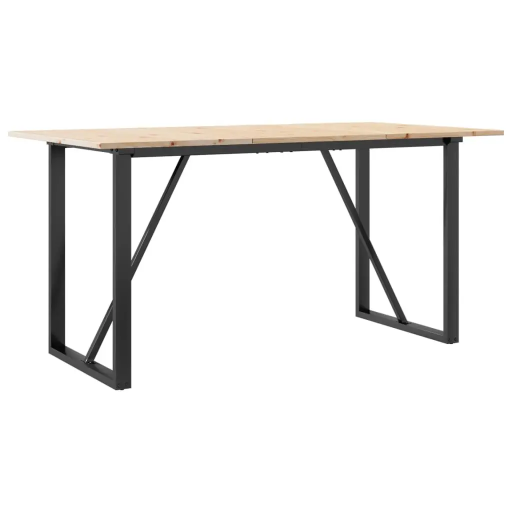 Brown Solid Pine Dining Table 160x80
