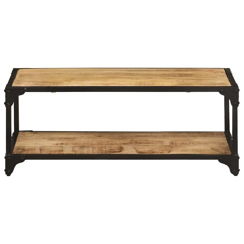 Coffee Table 90x45x35cm Living Room Solid Mango Wood Accent Furniture Brown Vintage Style