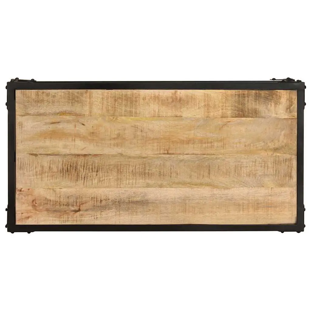 Coffee Table 90x45x35cm Living Room Solid Mango Wood Accent Furniture Brown Vintage Style
