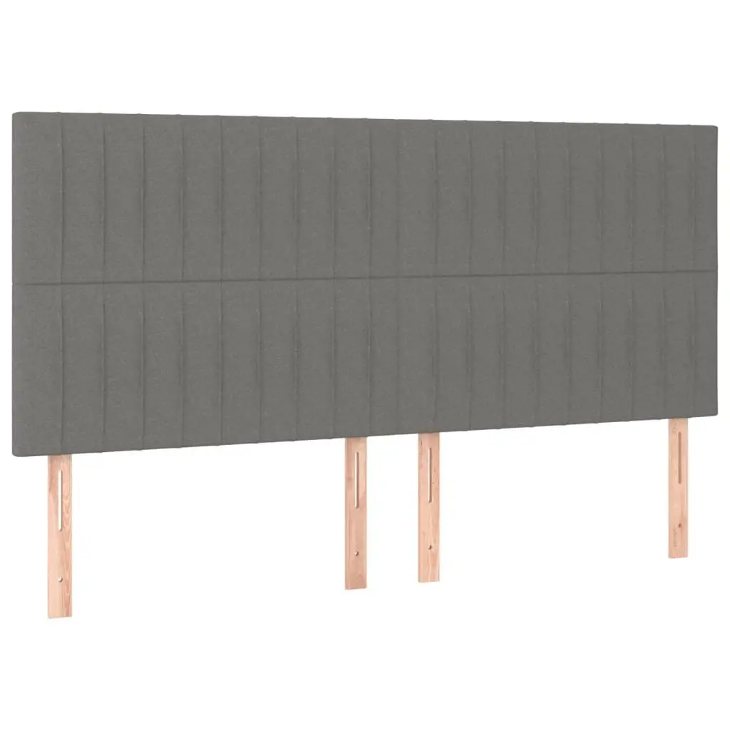 Queen Bed Frame Grey Fabric Headboard 152x203cm Bedroom Furniture