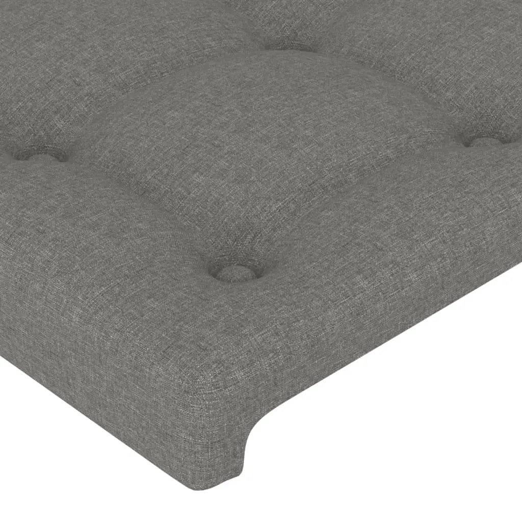 Queen Bed Frame Grey Fabric Headboard Bedroom Furniture 152x203cm