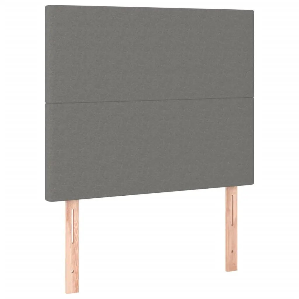 King Single Bed Frame with Headboard Grey Fabric 107x203cm Bedroom Furniture