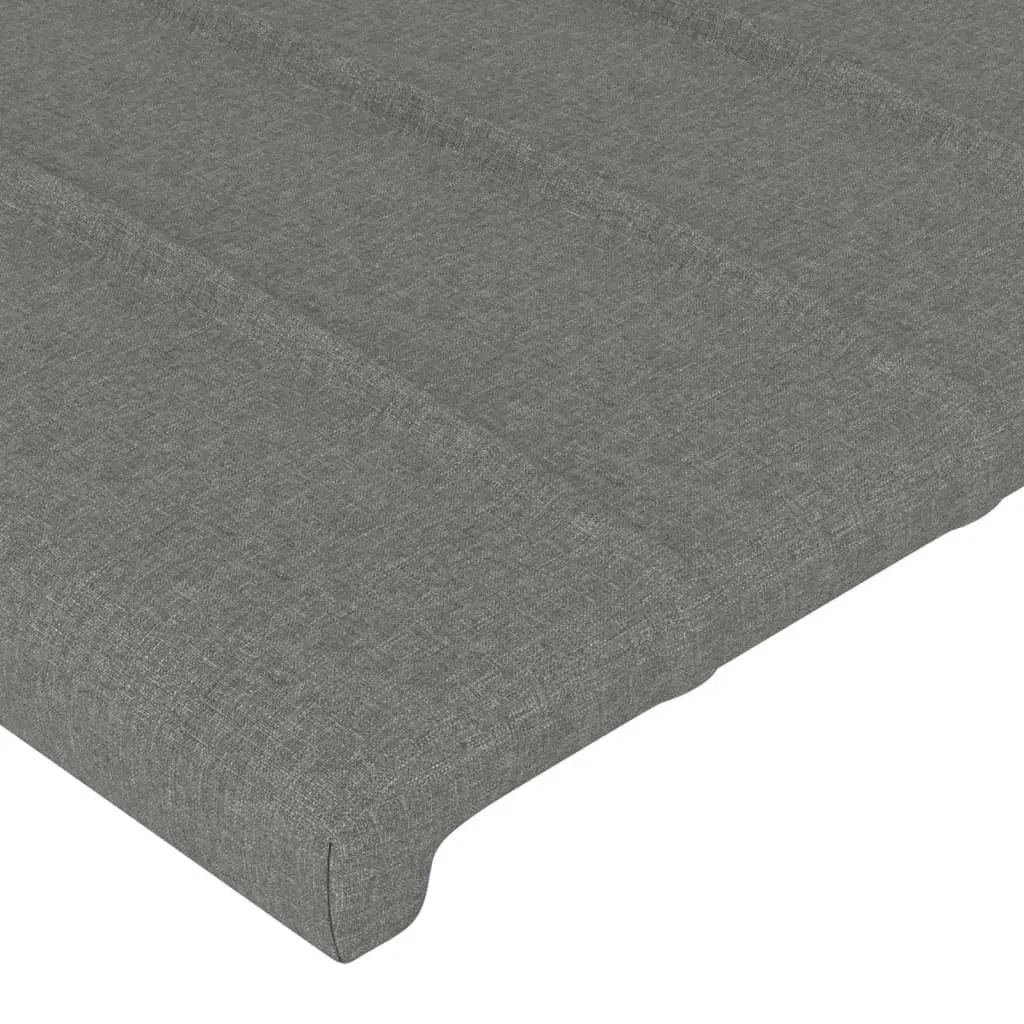 Bed Frame King Single Size Grey Fabric Headboard Adjustable 107x203 cm Bedroom