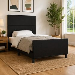 King Single Bed Frame Specifications: 107x203cm Black