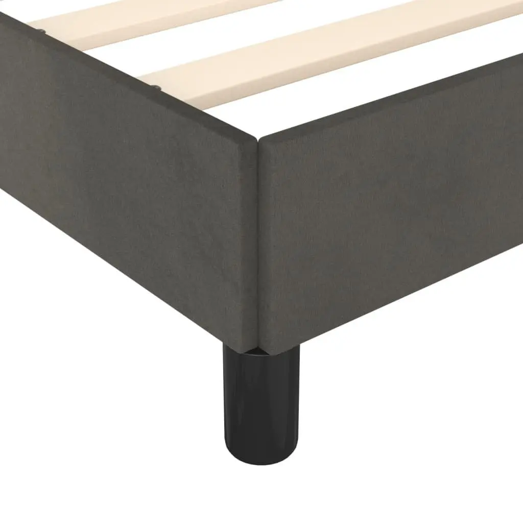 Queen Bed Frame with Adjustable Headboard, Plywood Slats & Sturdy Legs, Dark