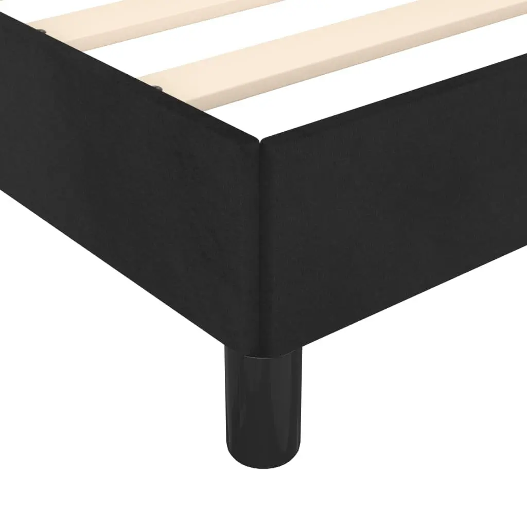 Queen Bed Frame for Bedroom 152x203cm Black Velvet Headboard Adjustable Height