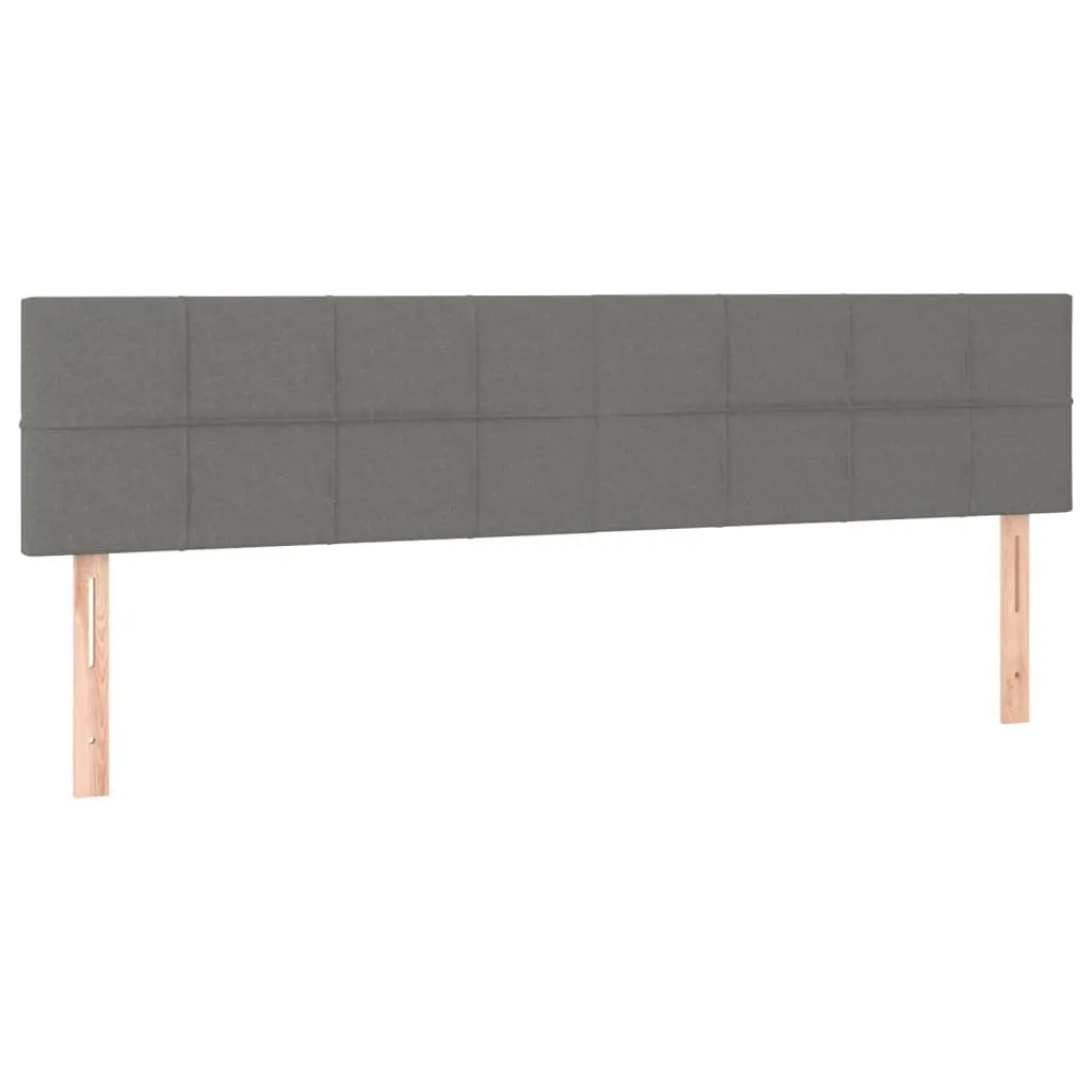 Queen Size Dark Grey Box Spring Bed with Pocket Spring Mattress, 153x203 cm